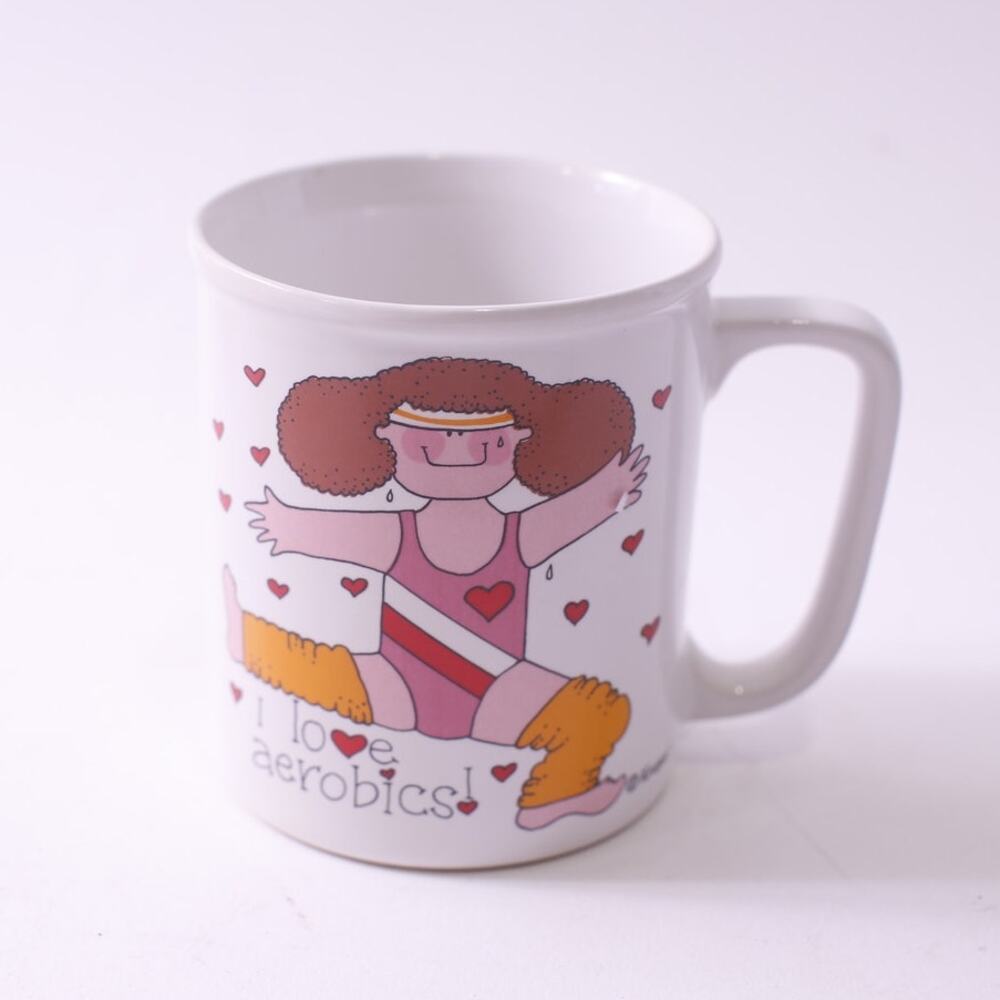 I Love Aerobics, Message Mug, George Good, Coffee Cup, Tea Cup, ~ 250605-WH 302